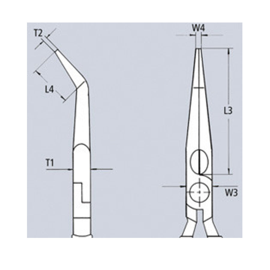 クニペックス 40度 先曲ラジオペンチ 2521-160