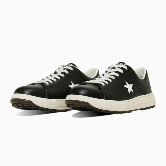 CONVERSE コンバース ONE STAR PS 33701750 ブラック/ホワイト JSAA A種 プロスニーカー 安全靴 作業用シューズ ローカット