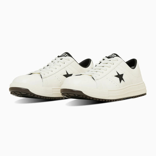 CONVERSE コンバース ONE STAR PS 33701751 ホワイト/ブラック JSAA A種 プロスニーカー 安全靴 作業用シューズ ローカット