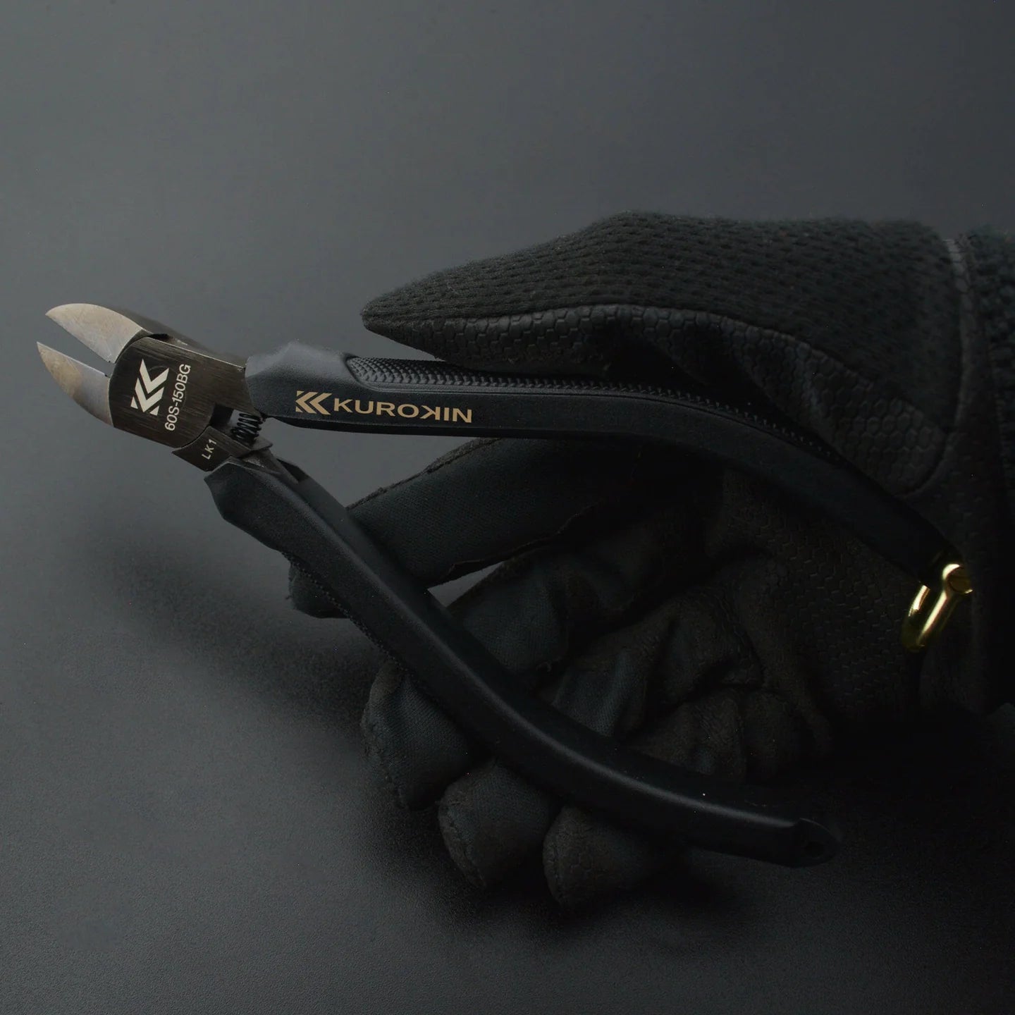 フジ矢 黒金 ニッパ 60S-150BG 158mm ラウンド刃 厚刃 バネ付 電工用 弱電対応 切断能力 鉄線1.6mm 銅線2.6mm 樹脂グリップ
