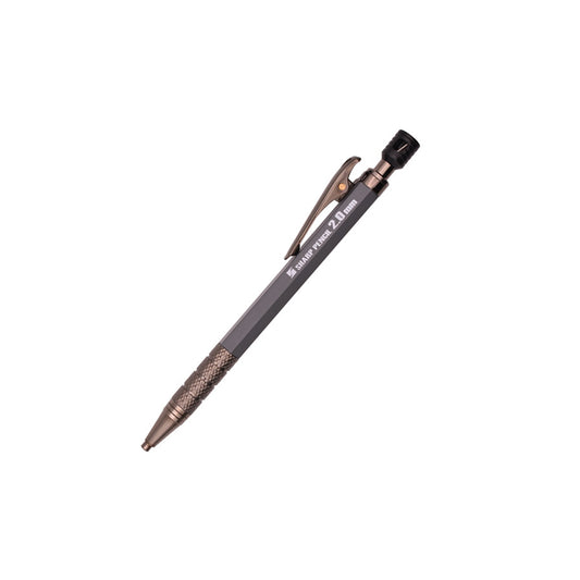 祥碩堂 朱雀 建築用シャープペンシル 2.0mm 500 真鍮製ボディ ポリマー芯 落下防止機能 芯削りキャップ