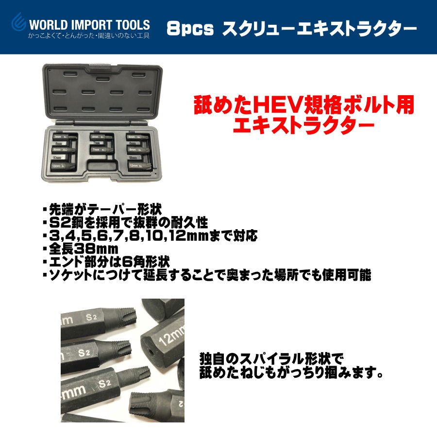 WIT 8PC スクリューエキストラクター 5017832