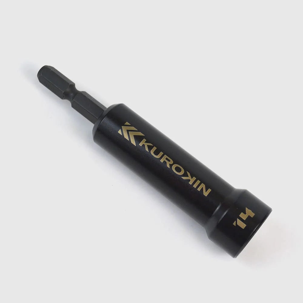 フジ矢 黒金 セミロングソケット 512シリーズ 8mm 10mm 12mm 13mm 14mm 17mm 19mm 21mm 24mm KUROKIN 12角 6.35mmシャンク 高耐久