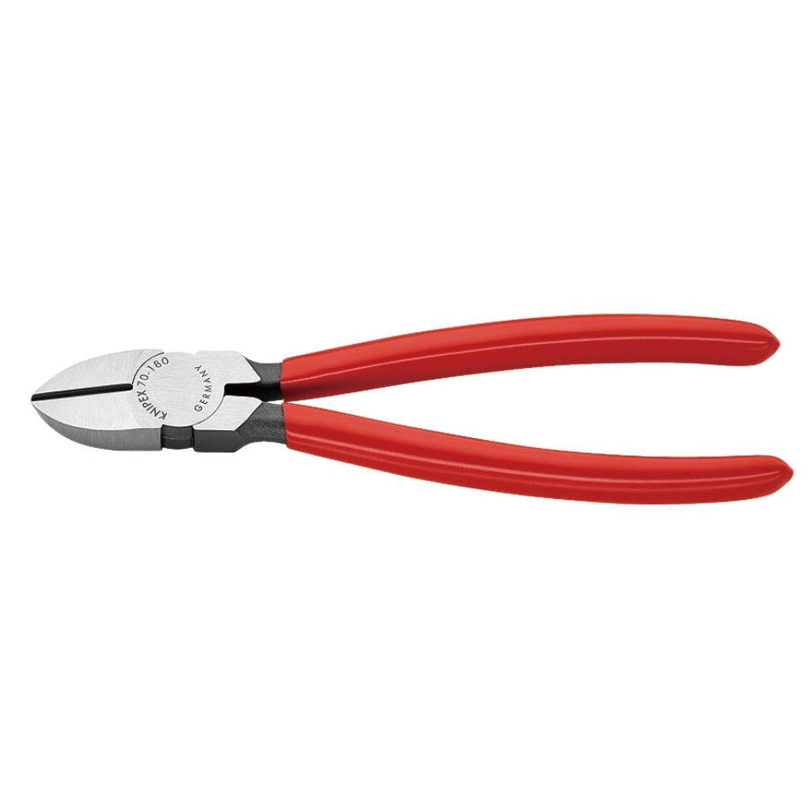KNIPEX クニペックス 斜ニッパー 7001 精密切断 軟線 硬線対応 細身ヘッド 黒防錆コート プラスチックハンドル 各サイズ110 125 140 160 180