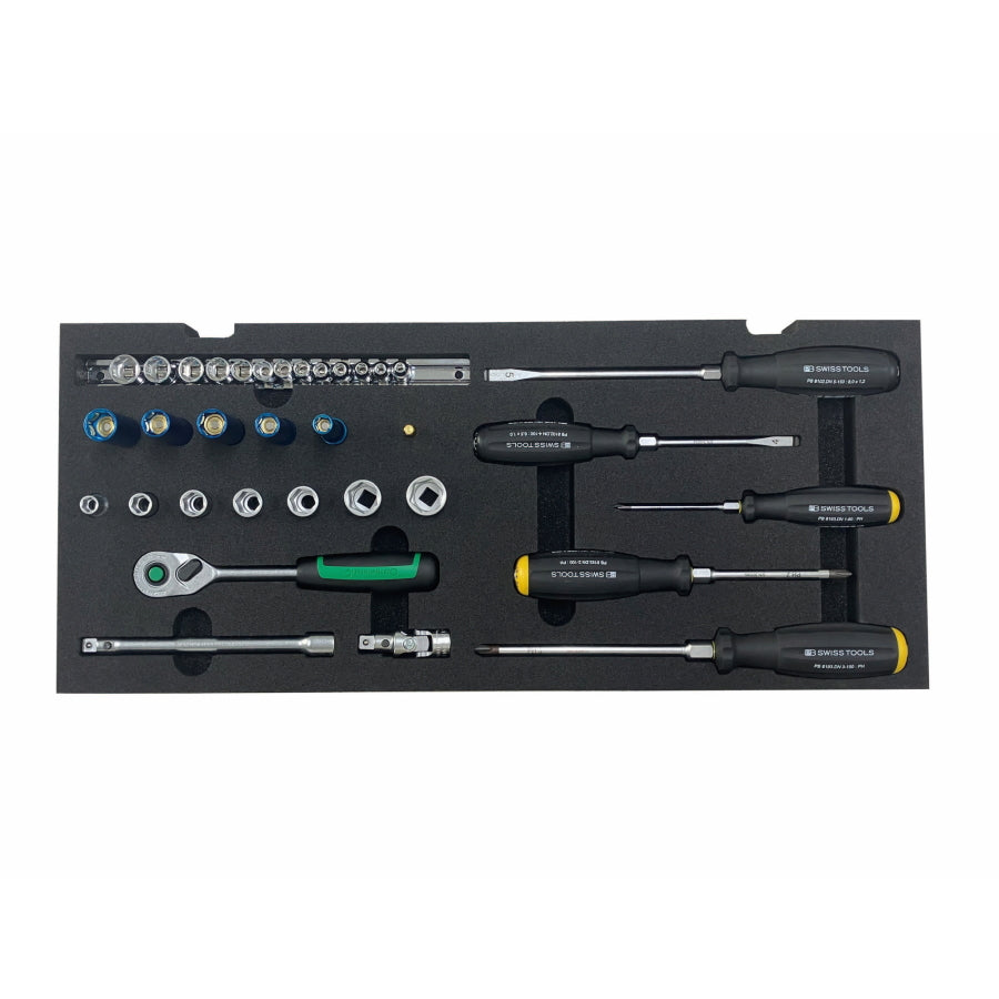 【限定特価品】 スタビレー / クニペックス / PB 9197-0160JP  9.5SQ 69PC ツールセット グリーン
