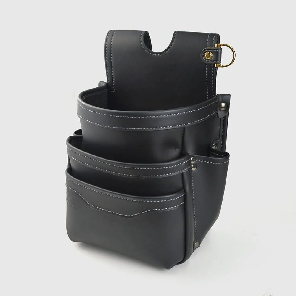 フジ矢 黒金 LIGHT PU LEATHER SERIES 腰袋 / 建築薄型腰袋