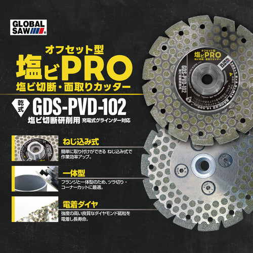 モトユキ グローバルソー オフセット型 塩ビ切断面取りカッター 塩ビPRO GDS-PVD-102
