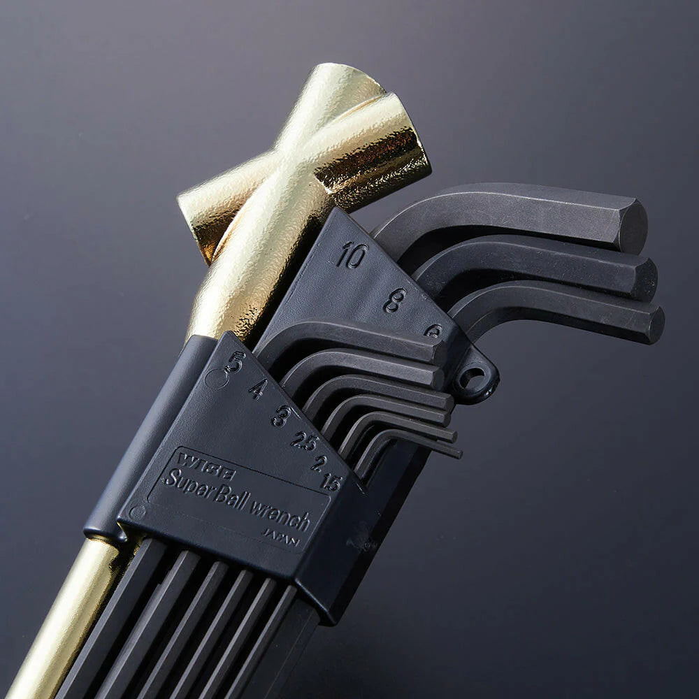 フジ矢 黒金 ボールポイントレンチ セミロングタイプ延長パイプ付 WLB-2300-BG