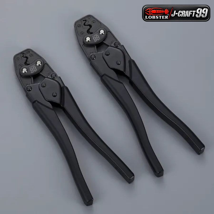 LOBSTER ロブテックス J-CRAFT99 圧着工具 JBAK15A JBAK19A 銅線用 裸圧着端子 裸圧着スリーブ P B 圧着ペンチ 1.25 2 5.5 8 14sq 開口幅約20mm 片手仮押さえ 成形確認機構内蔵 電気工事 設備配線 電線接続
