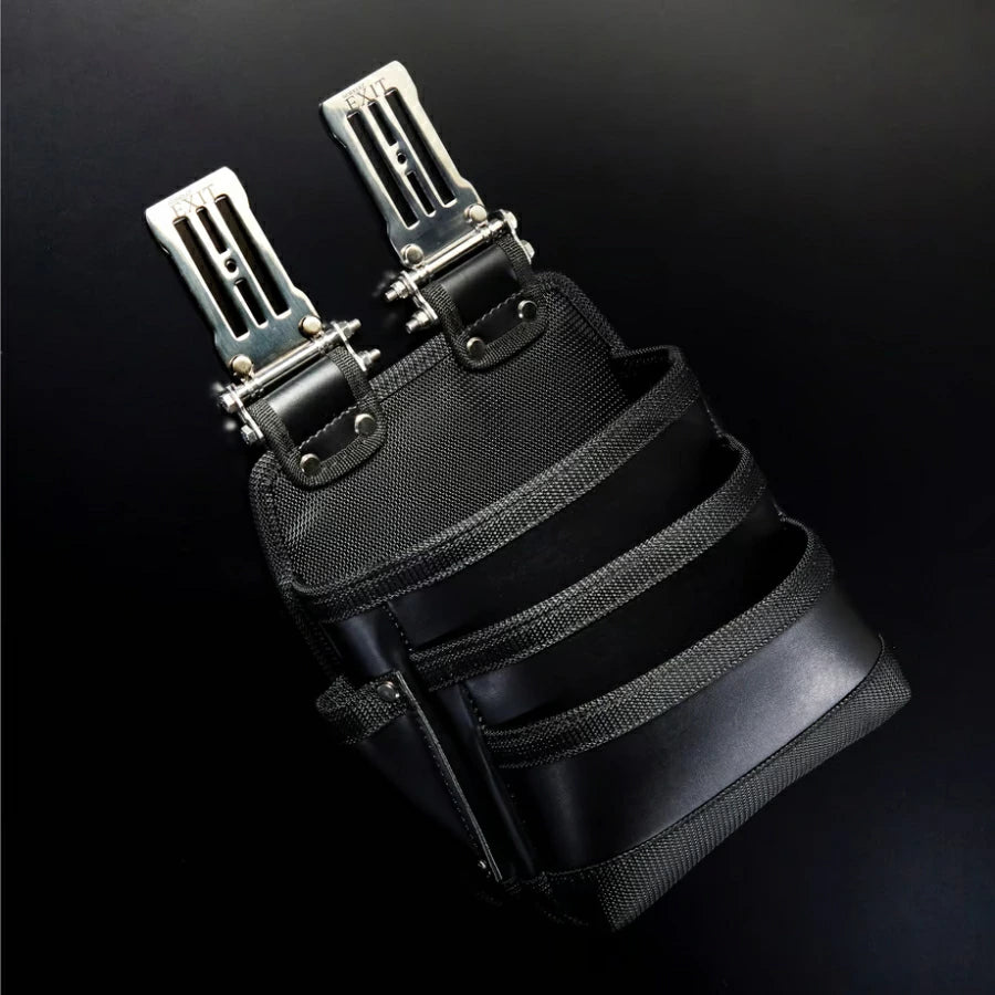 WORKERZ EXIT 腰袋 3段 EXT-KB03BK 工具袋 フェイクレザー 軽量 メタル WORKERZ EXIT 腰袋 3段 EXT-KB03BK 工具袋 フェイクレザー 軽量 メタル
