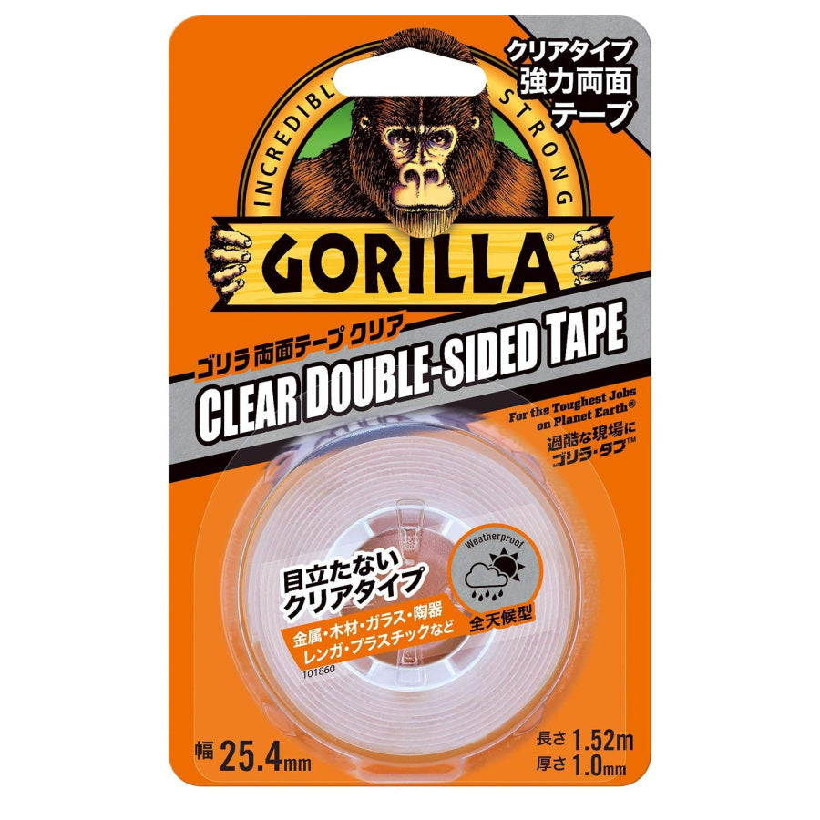 KURE ゴリラ 強力両面テープ ストロング 1779・クリア 1780|全天候型・平滑面・粗面対応