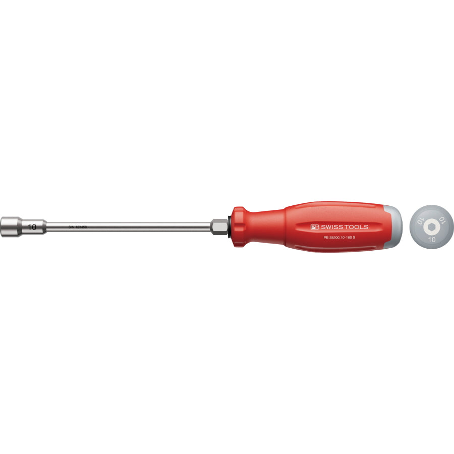 PBスイスツールズ PB SWISS TOOLS SWISSGRIP EVO ナットドライバー 根元六角 38200S 8mm 10mm 13mm M5 M6 M8 六角補助トルク対応 整備工具