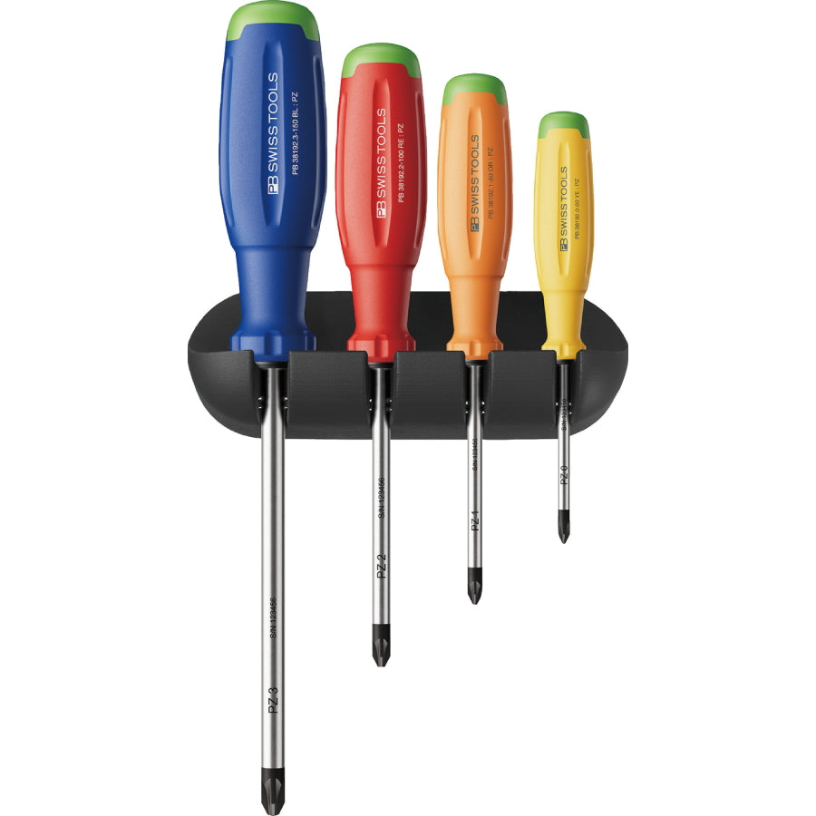 PB PBスイスツールズ ポジドライバー レインボー 38192 SWISSGRIP EVO PZ0 PZ1 PZ2 PZ3 カラー識別 セット38243.HRB