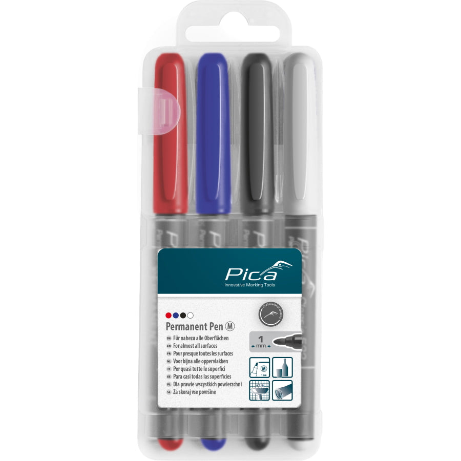 PicaMarker ピカマーカー Pica Classic パーマネントペン 533・534 細字0.7mm・中字1.0mm 黒・赤・青・白