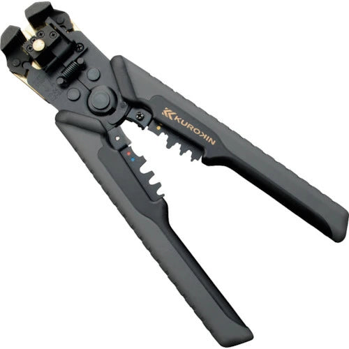 フジ矢 黒金 オートマルチストリッパ PP717A-220-BG 全長205mm AWG26~10対応 微調整用ノブ付き 簡易圧着対応 電工工具