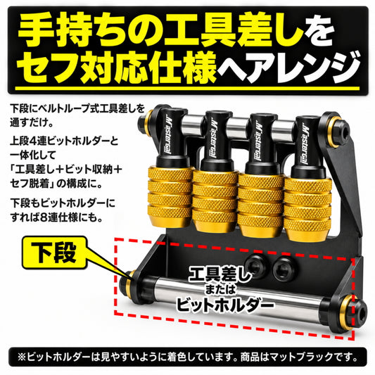 【予約商品】 MasterTool マスターツール SE-AT-OB-HS セフ対応オフセットビットホルダーセット タジマ セフ対応 4連 8連 工具差し アタッチメント