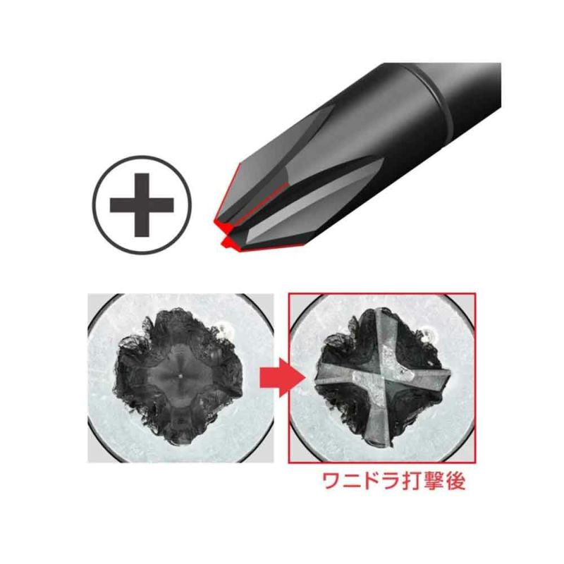 OCP-TOOLS ♯170木柄貫通ドライバー -6x100 4020148 / +2x100 4020147  ワニドラ