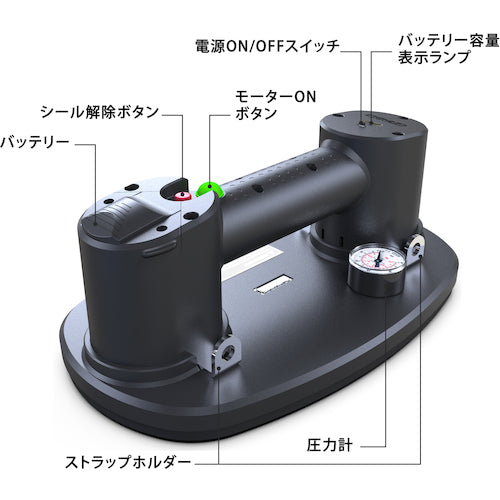 グラボ ポータブル電動バキュームリフター グラボプラスS
