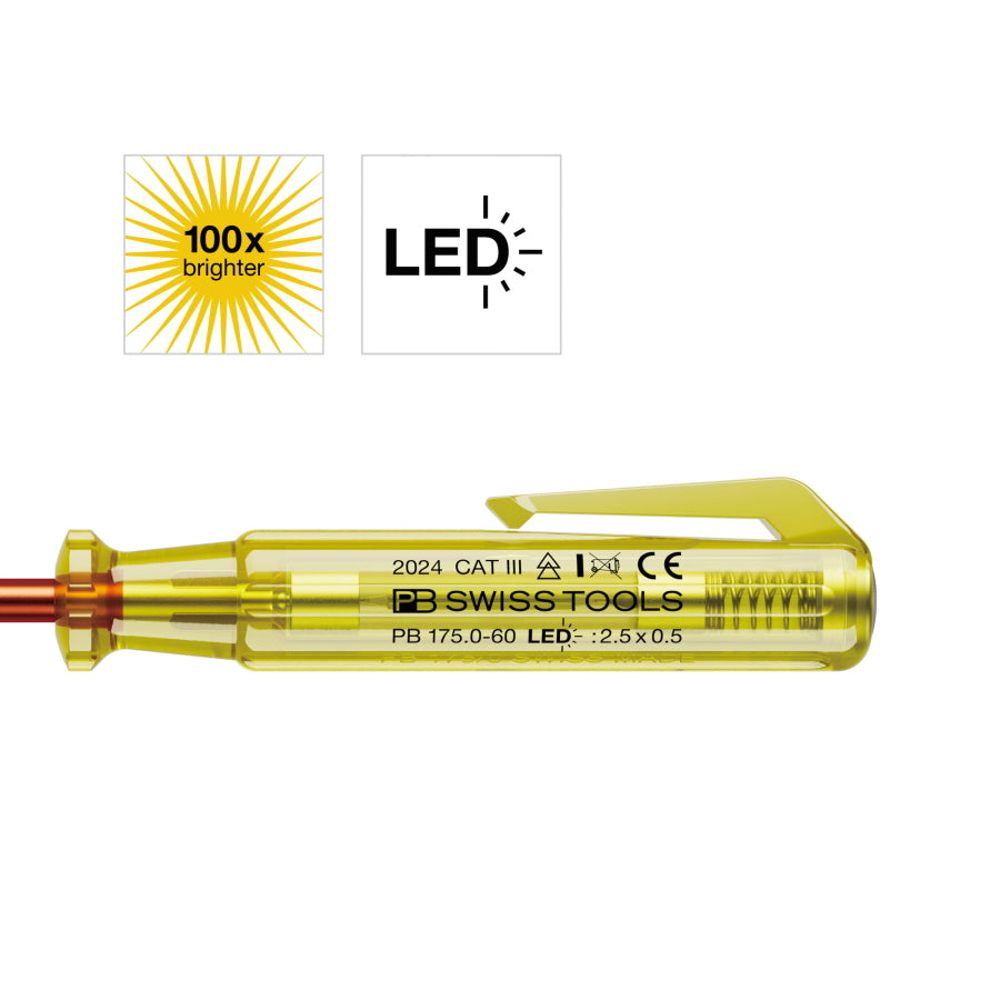 PB スイスツールズ LED 検電ドライバー 175 AC100V-250V用