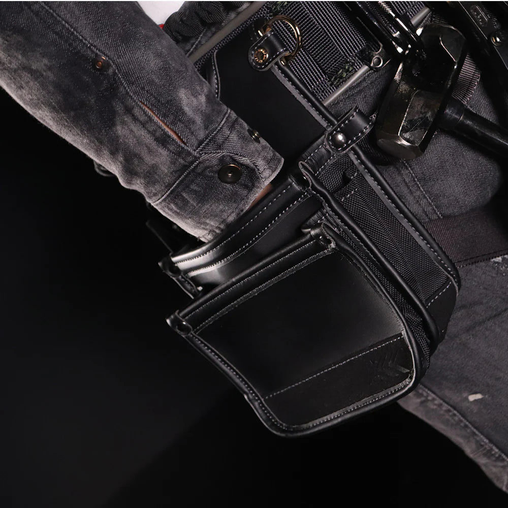 フジ矢 黒金 LIGHT PU LEATHER SERIES 腰袋 / 建築薄型腰袋