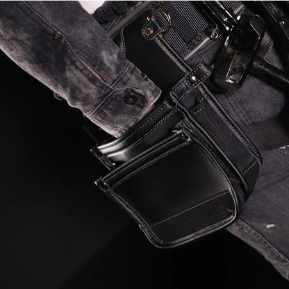 フジ矢 黒金 LIGHT PU LEATHER SERIES 腰袋 / 建築薄型腰袋