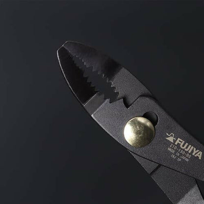 フジ矢 黒金 薄型コンビネーションプライヤー ベント 210-190-BG