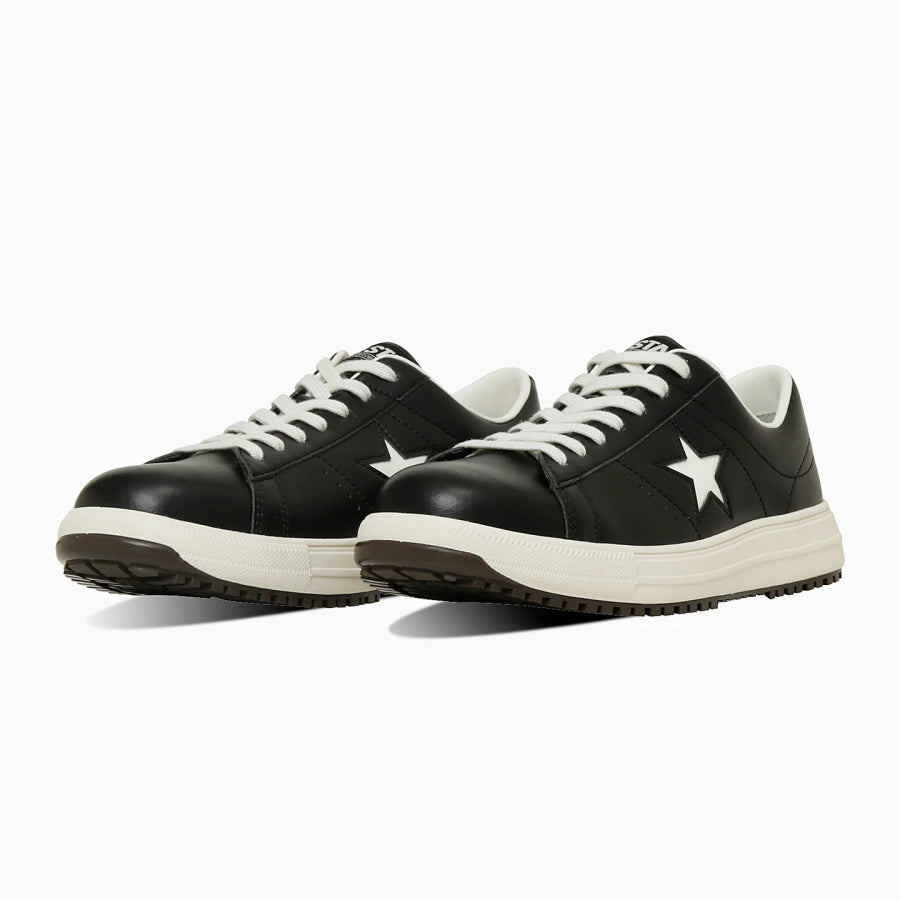 CONVERSE コンバース ONE STAR PS 33701750 ブラック/ホワイト JSAA A種 プロスニーカー 安全靴 作業用シューズ ローカット