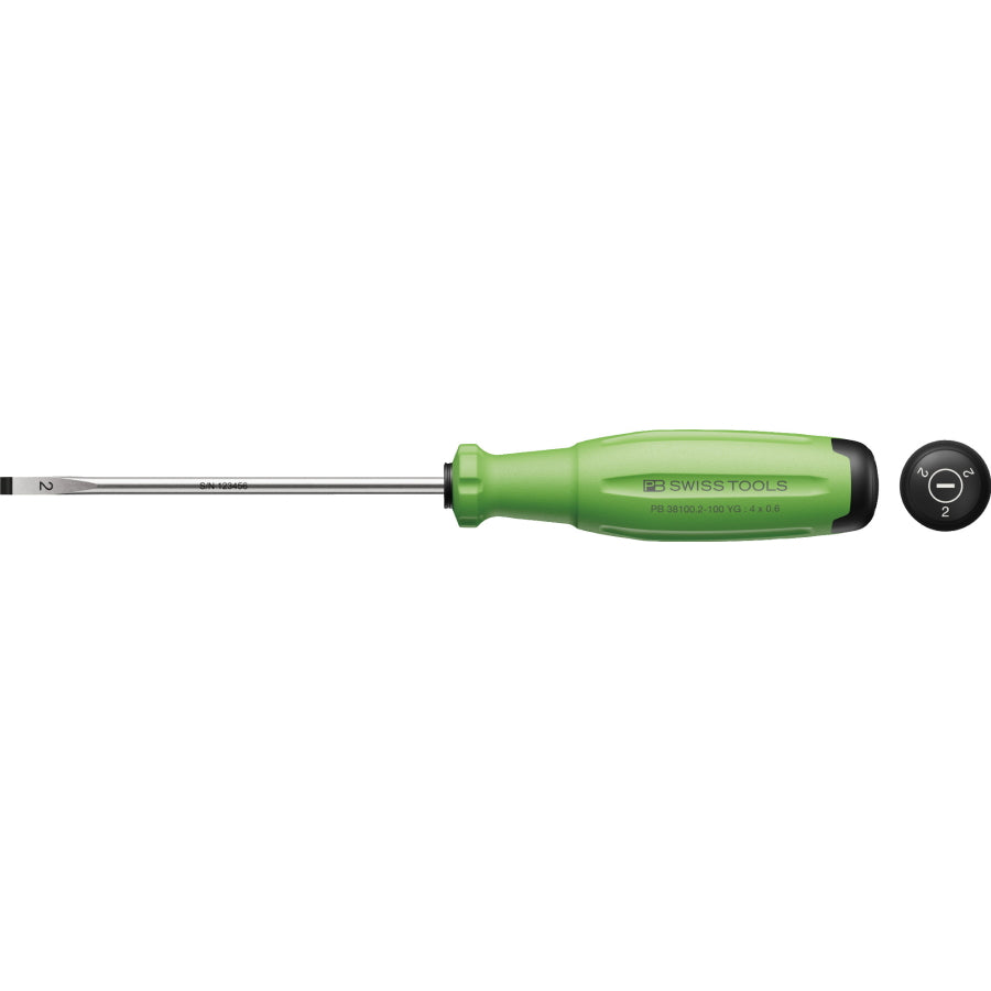 PB SWISS TOOLS 38190 / 38100 カラーシリーズ プラスドライバー マイナスドライバー 新型グリップ SWISS GRIP EVO