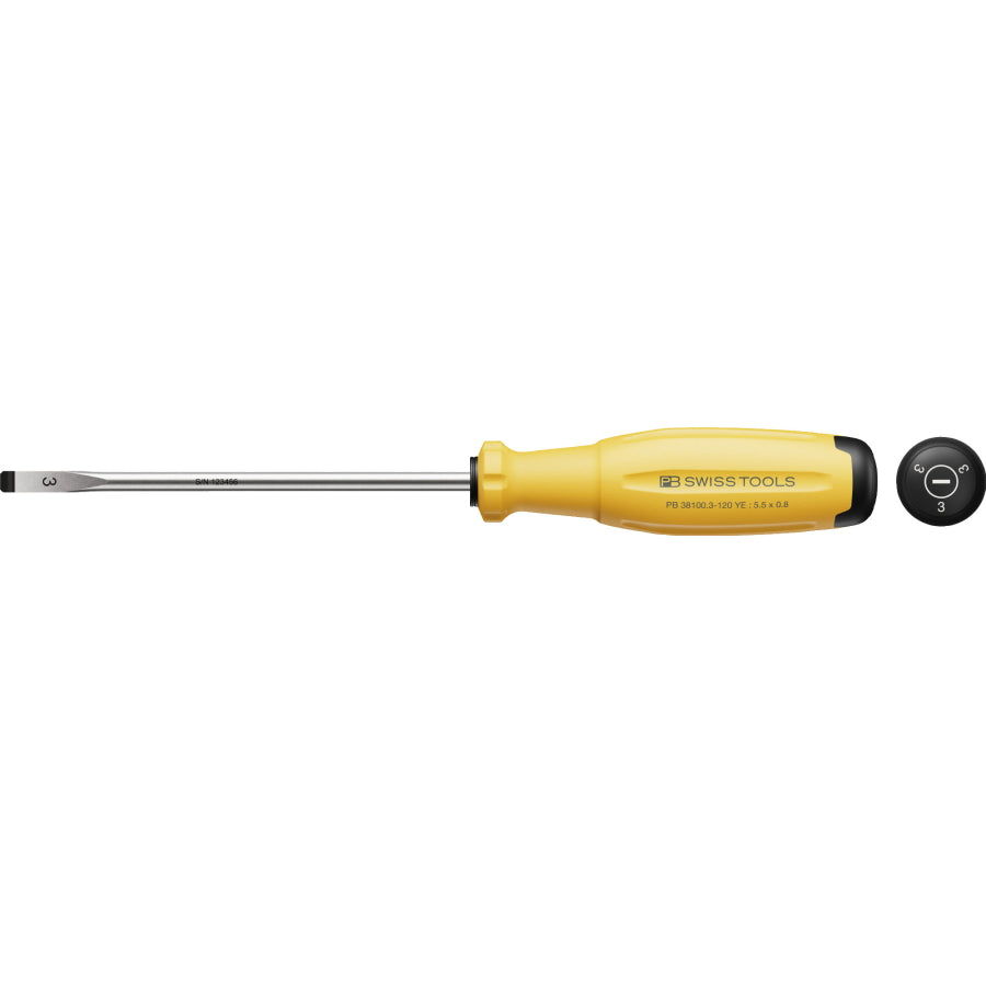 PB SWISS TOOLS 38190 / 38100 カラーシリーズ プラスドライバー マイナスドライバー 新型グリップ SWISS GRIP EVO