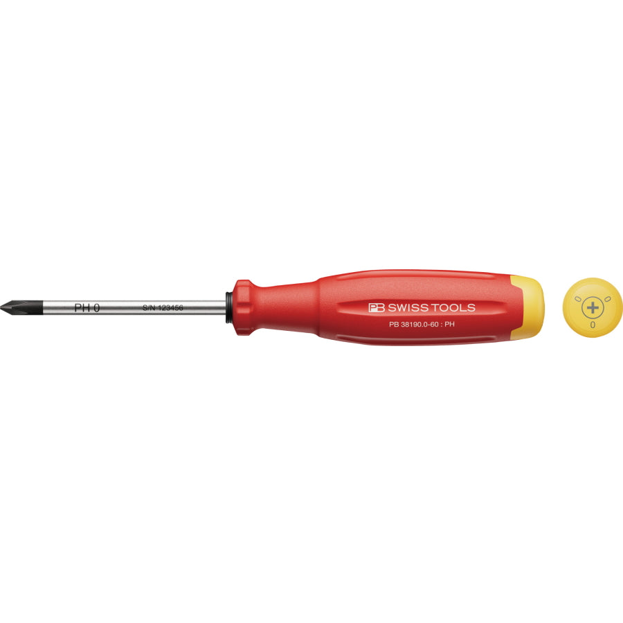 PB SWISS TOOLS 38190 プラスドライバー 新型グリップ SWISS GRIP EVO