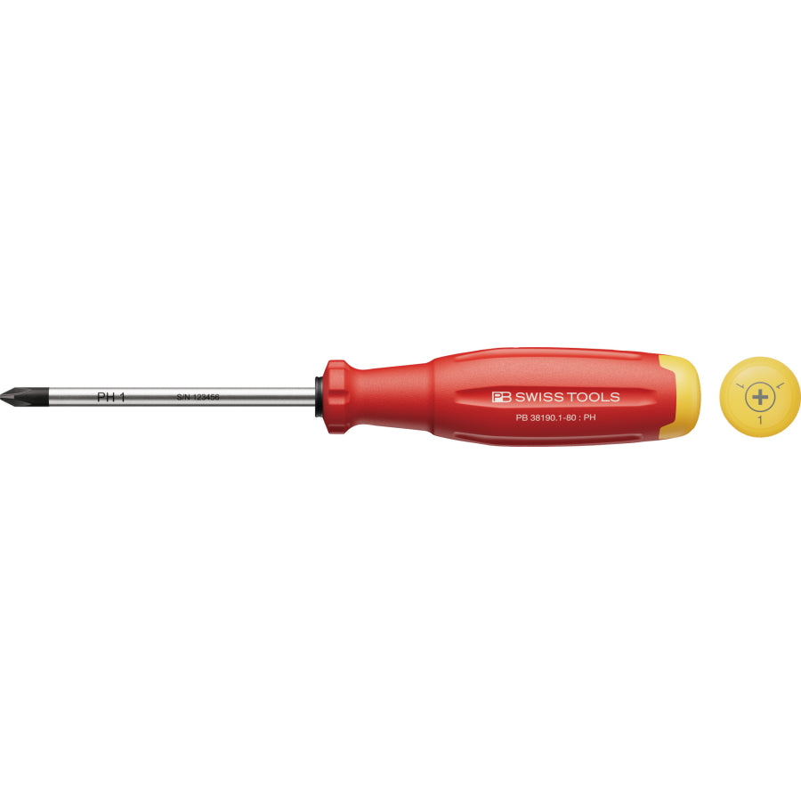 PB SWISS TOOLS 38190 プラスドライバー 新型グリップ SWISS GRIP EVO