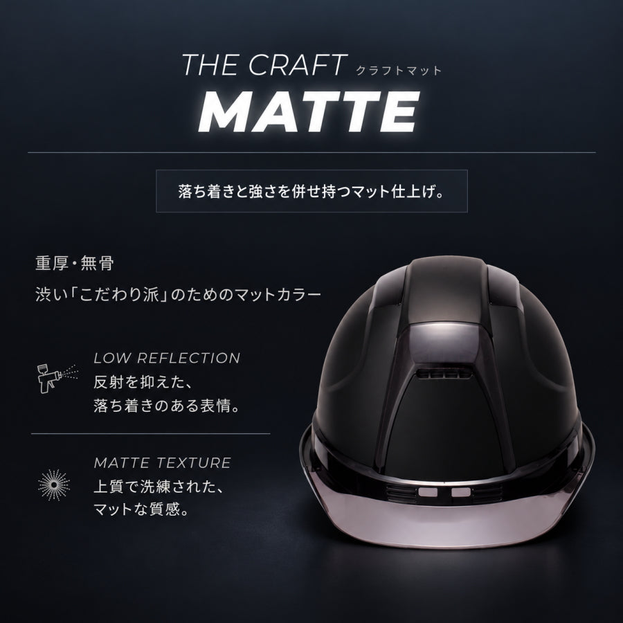 TOYO SAFETY No.390F VENTI プレミアムコーティング クラフトマット 全5色 作業用ヘルメット
