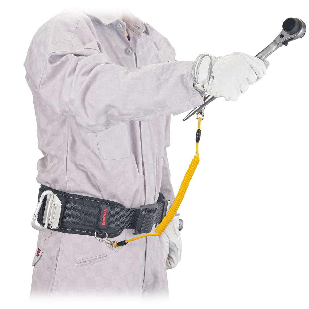 タジマ コイル式安全ロープ AW-AZRGBK AZ-ROPY AZ-ROBK 工具落下防止 極太 ナイロン 軽量 1kg 3kg対応 ...