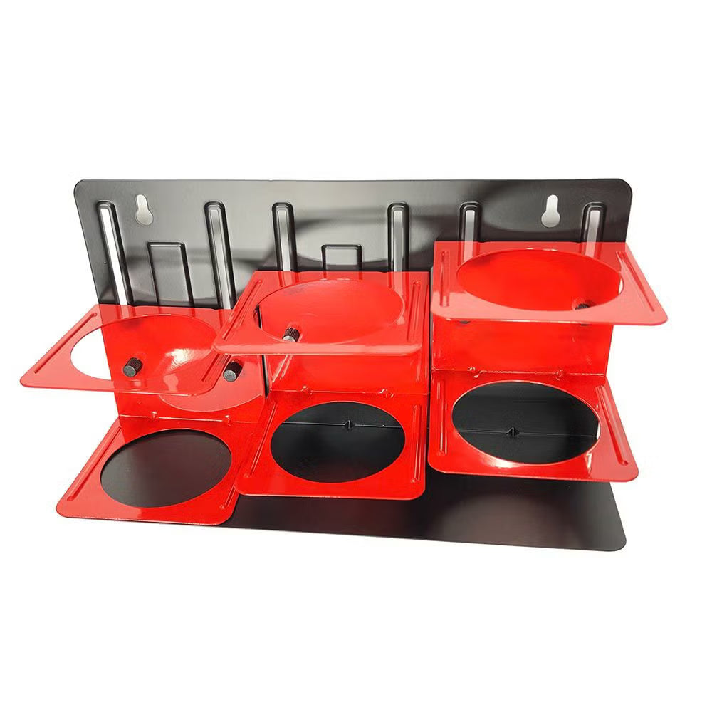 WIT ボトル缶マグネットホルダー 2缶・3缶タイプ 5017294 5017925 スプレー缶収納 高さ調整 ロング缶対応 壁面固定可能 ブラック＆レッド
