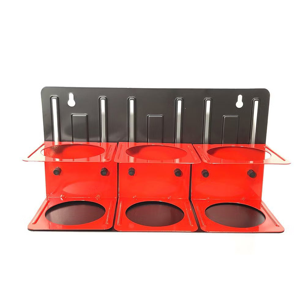 WIT ボトル缶マグネットホルダー 2缶・3缶タイプ 5017294 5017925 スプレー缶収納 高さ調整 ロング缶対応 壁面固定可能 ブラック＆レッド