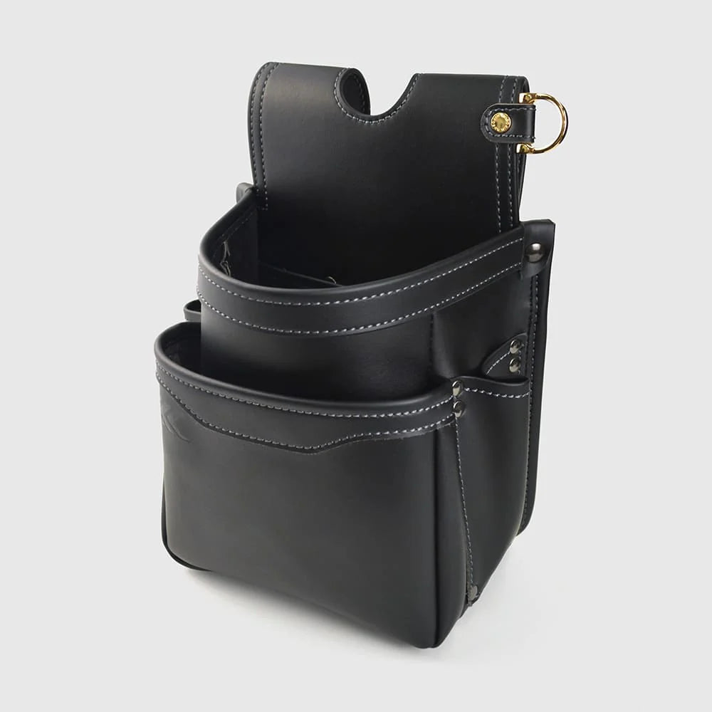 フジ矢 黒金 LIGHT PU LEATHER SERIES 腰袋 / 建築薄型腰袋