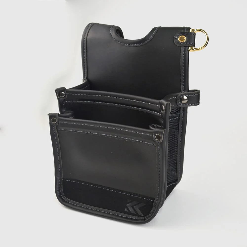 フジ矢 黒金 LIGHT PU LEATHER SERIES 腰袋 / 建築薄型腰袋
