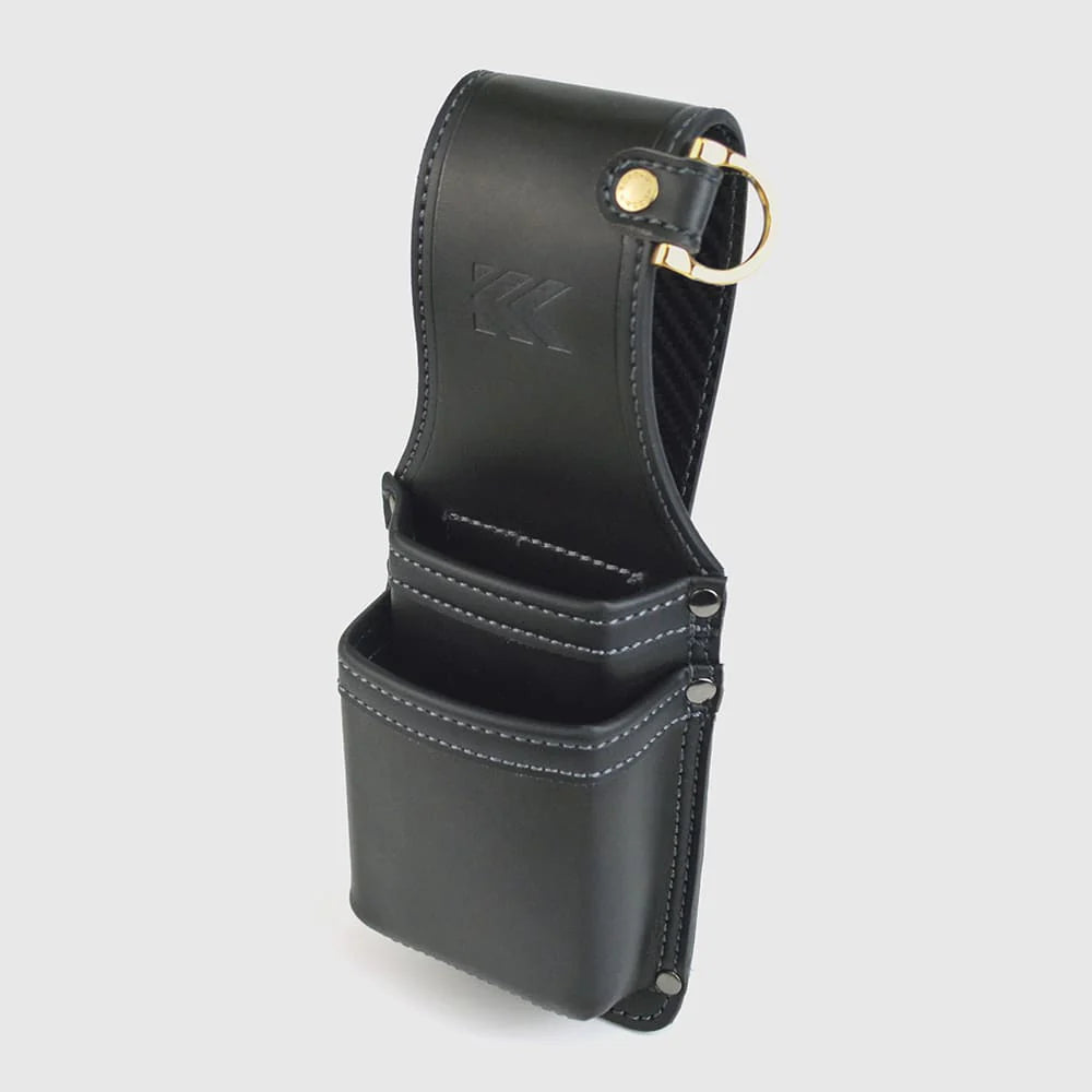 フジ矢 黒金 LIGHT PU LEATHER SERIES 圧着2段ホルダー