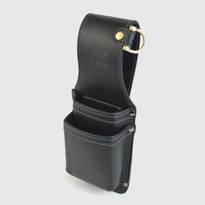 フジ矢 黒金 LIGHT PU LEATHER SERIES 圧着2段ホルダー