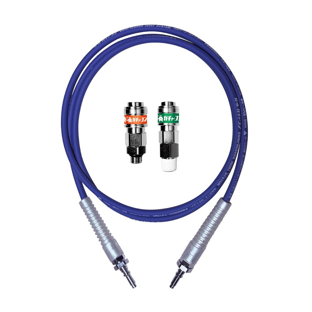 FMC フジマック コンプレッサー連結ジョイント ガチャコン CJS-2MM CJS-2MH CJS-2HH 連結ホース2m MAX HIKOKI 対応 コンプレッサージョイントシステム 最大使用圧力4.67MPa エア不足 圧力低下 対策 エア工具