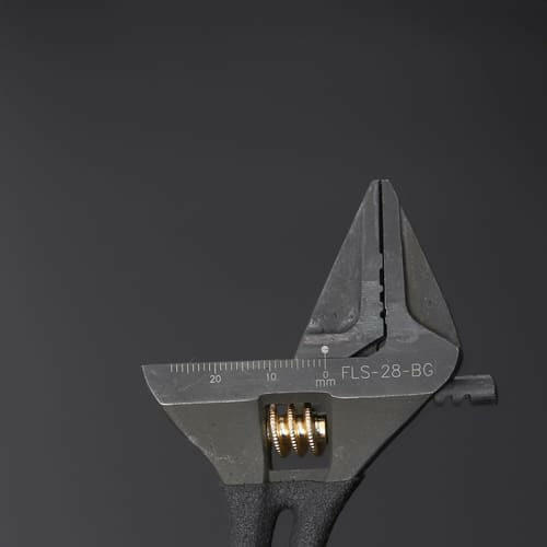 フジ矢 黒金 ライトショートモンキー（ギザ有り） FLS モンキーレンチ