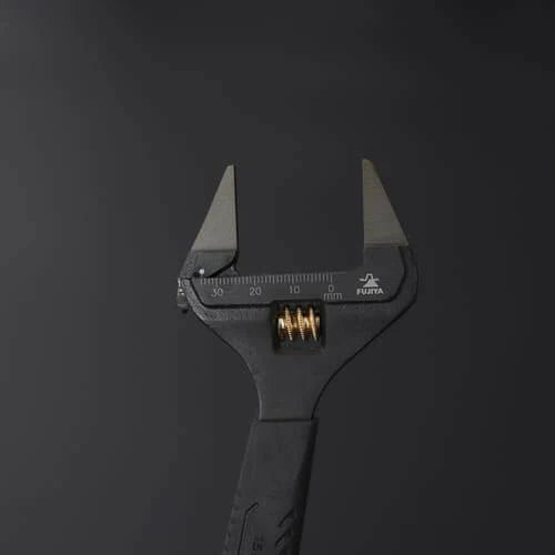 フジ矢 黒金 先薄モンキー グリップ付 FLT モンキーレンチ