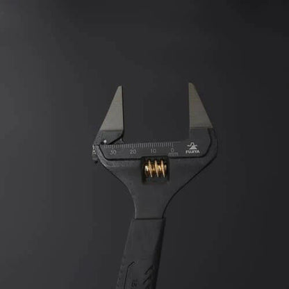 フジ矢 黒金 先薄モンキー グリップ付 FLT モンキーレンチ