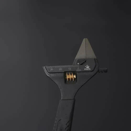 フジ矢 黒金 先薄モンキー グリップ付 FLT モンキーレンチ
