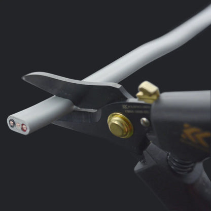 フジ矢 黒金 電工ストレートバサミPRO FM04-180NL-BG