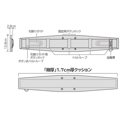 タジマ SEG胴当てベルト 剛厚 GAXW