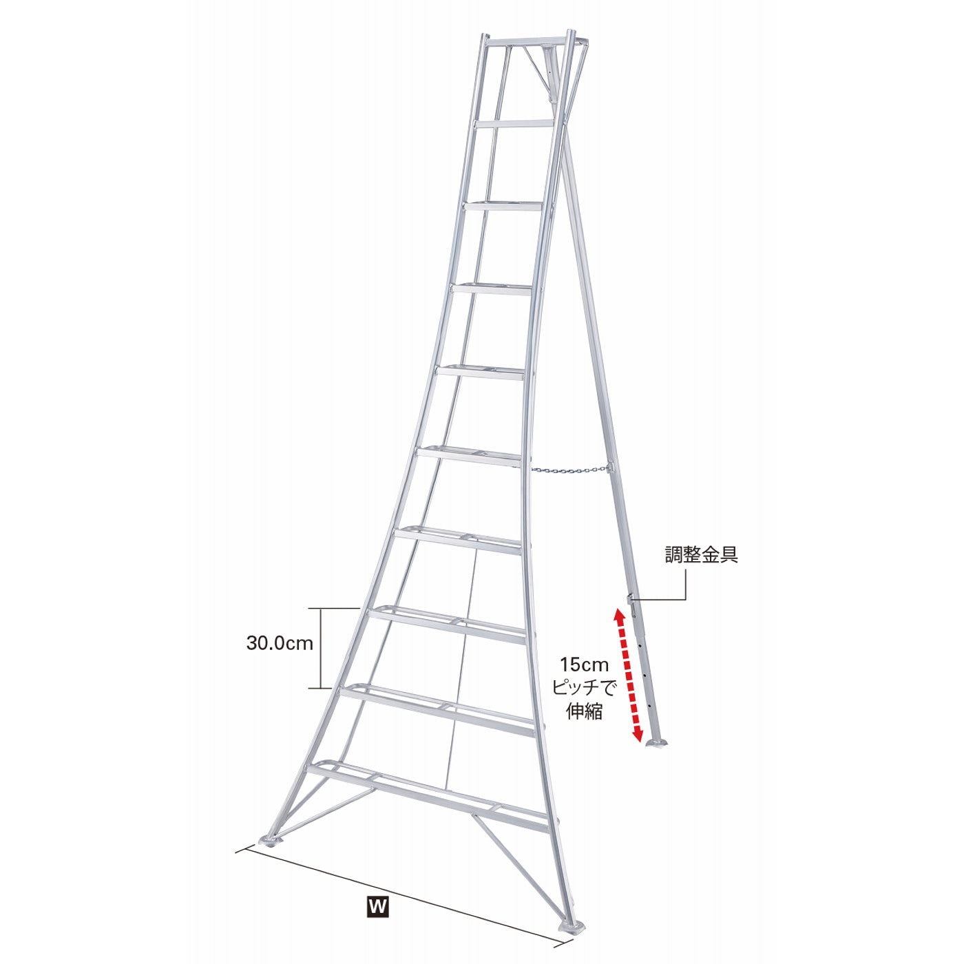 長谷川工業 GSC グリーンステップ 園芸三脚 スタンダード