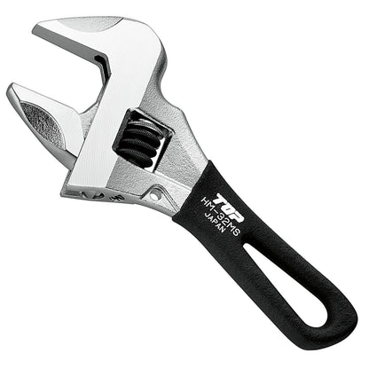 トップ工業 ガタ無しモンキレンチ ショートワークワイドグリップ付き HM-MS
