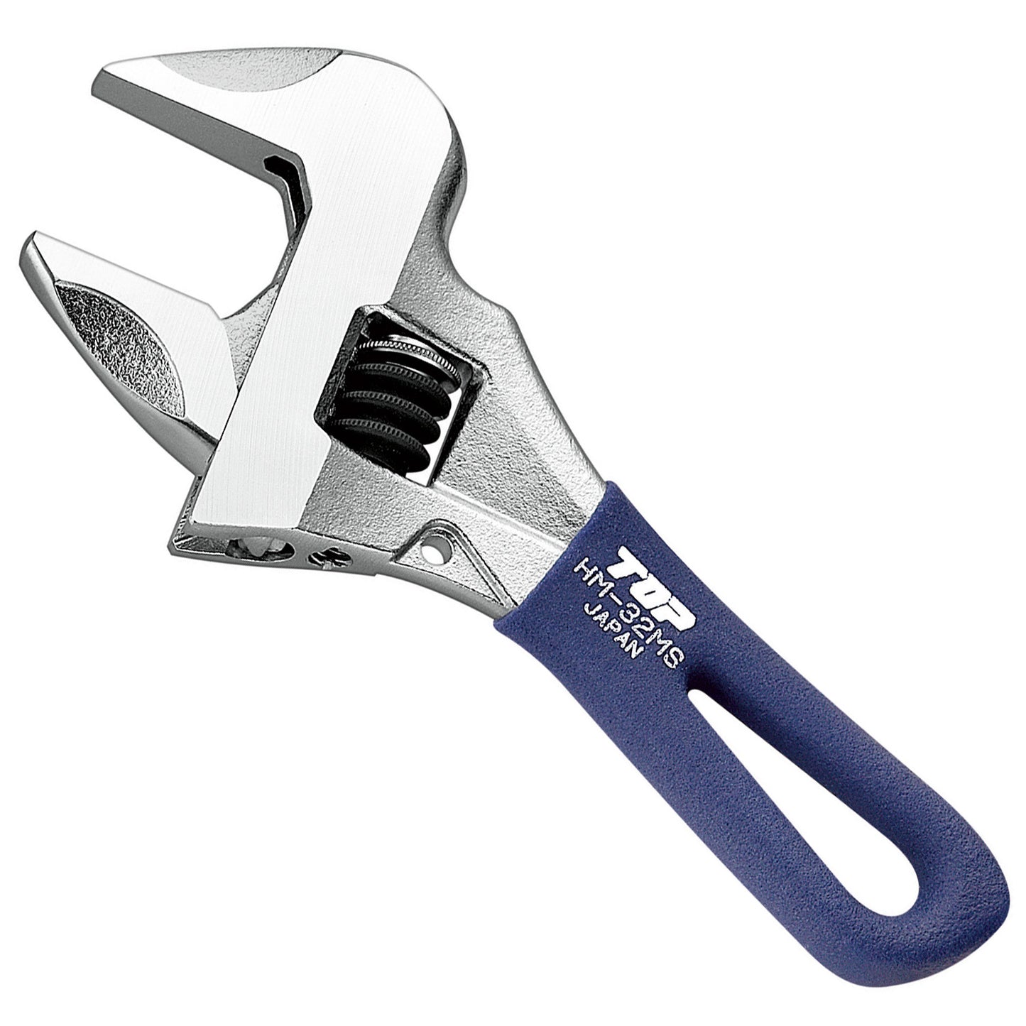 トップ工業 ガタ無しモンキレンチ ショートワークワイドグリップ付き HM-MS