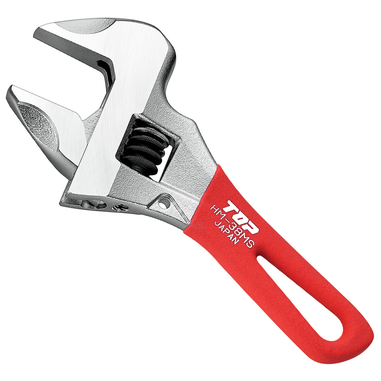 トップ工業 ガタ無しモンキレンチ ショートワークワイドグリップ付き HM-MS